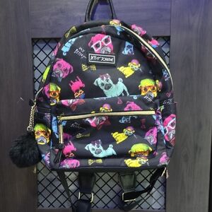 Colorful Backpack with Pug Prints